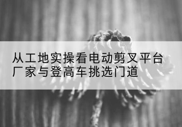 保山电动剪叉升降平台厂家-从工地实操看电动剪叉平台厂家与登高车挑选门道